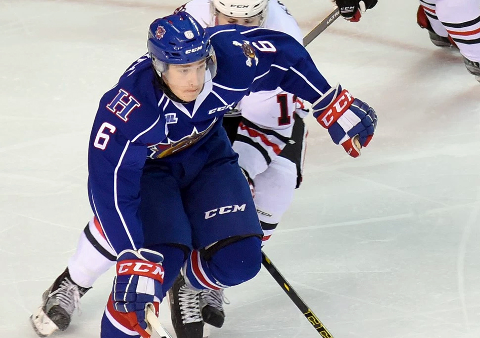 Ondřej Kachyňa v dresu Hamiltonu Bulldogs.